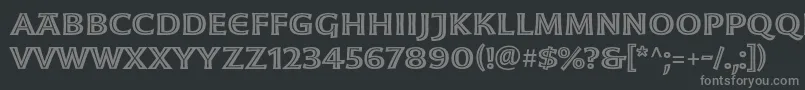 フォントMoonglowSemiboldext – 黒い背景に灰色の文字