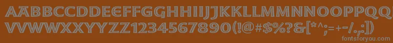 フォントMoonglowSemiboldext – 茶色の背景に灰色の文字