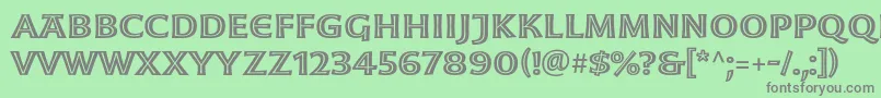 MoonglowSemiboldext Font – Gray Fonts on Green Background