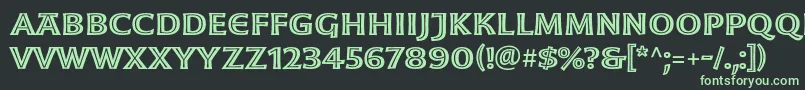 フォントMoonglowSemiboldext – 黒い背景に緑の文字