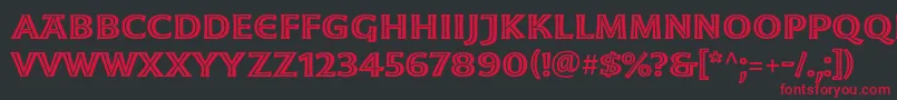 MoonglowSemiboldext Font – Red Fonts on Black Background