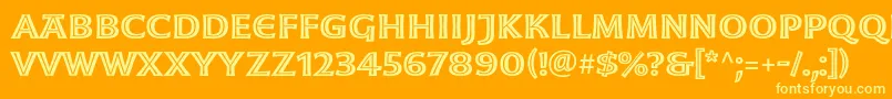 MoonglowSemiboldext Font – Yellow Fonts on Orange Background