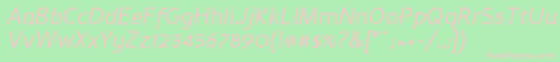 PerspectiveSansItalic Font – Pink Fonts on Green Background