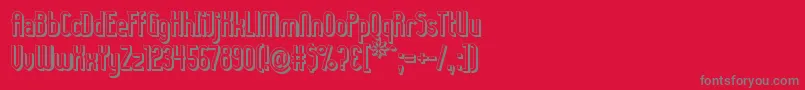 Ladyi3D Font – Gray Fonts on Red Background