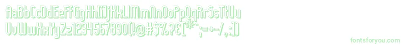 Ladyi3D Font – Green Fonts on White Background