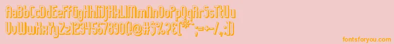 Ladyi3D Font – Orange Fonts on Pink Background