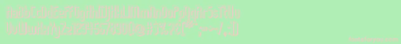 Ladyi3D Font – Pink Fonts on Green Background