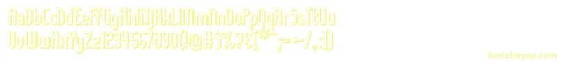 Ladyi3D Font – Yellow Fonts on White Background