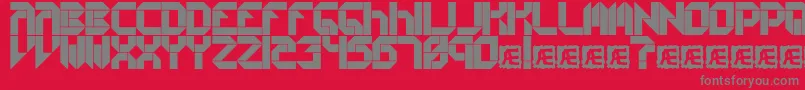 フォントCollects1 – 赤い背景に灰色の文字
