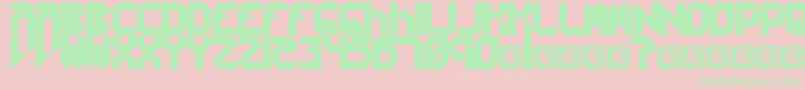 Collects1-fontti – vihreät fontit vaaleanpunaisella taustalla
