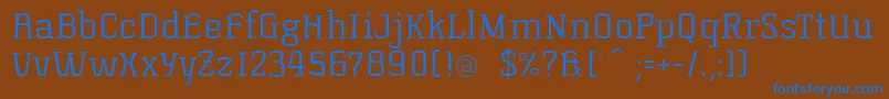 KorneuburgslablightLight Font – Blue Fonts on Brown Background