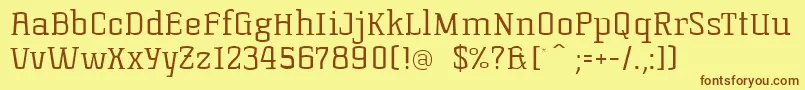 KorneuburgslablightLight Font – Brown Fonts on Yellow Background