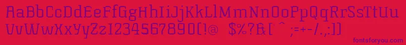 KorneuburgslablightLight Font – Purple Fonts on Red Background