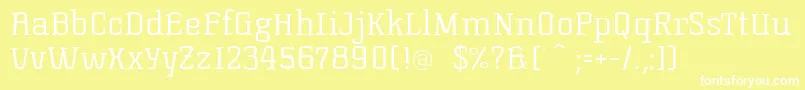 KorneuburgslablightLight Font – White Fonts on Yellow Background