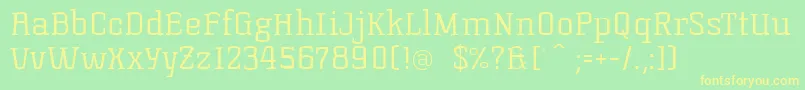 KorneuburgslablightLight Font – Yellow Fonts on Green Background