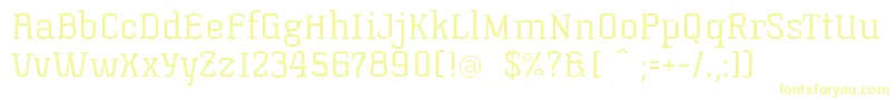 KorneuburgslablightLight Font – Yellow Fonts on White Background