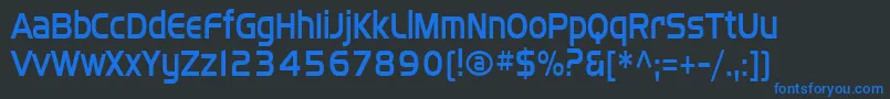 Sffourchecondensed Font – Blue Fonts on Black Background