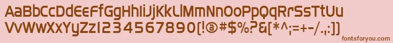 Шрифт Sffourchecondensed – коричневые шрифты на розовом фоне