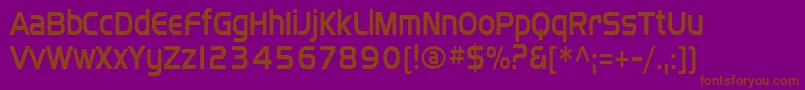 Sffourchecondensed Font – Brown Fonts on Purple Background