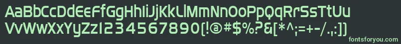 Sffourchecondensed-fontti – vihreät fontit mustalla taustalla