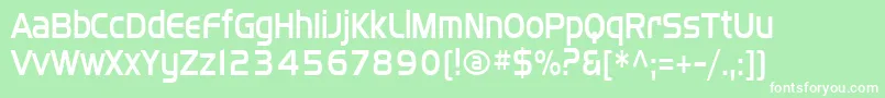 Sffourchecondensed Font – White Fonts on Green Background