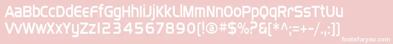 Sffourchecondensed Font – White Fonts on Pink Background