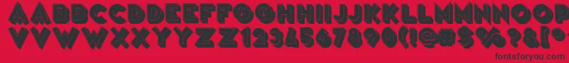 VarietРІArtist-Schriftart – Schwarze Schriften auf rotem Hintergrund