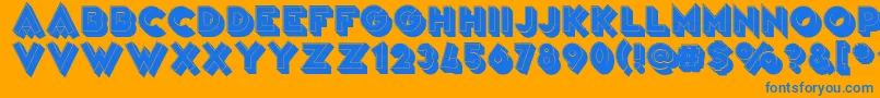VarietРІArtist Font – Blue Fonts on Orange Background