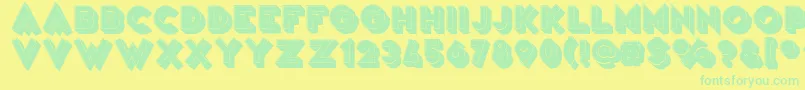 VarietРІArtist Font – Green Fonts on Yellow Background