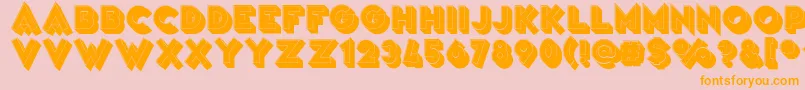 VarietРІArtist Font – Orange Fonts on Pink Background