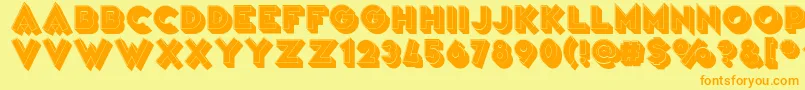VarietРІArtist Font – Orange Fonts on Yellow Background