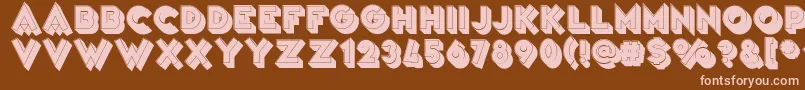 VarietРІArtist Font – Pink Fonts on Brown Background