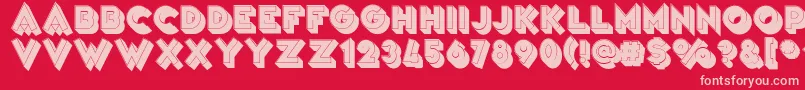 VarietРІArtist Font – Pink Fonts on Red Background