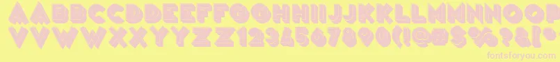VarietРІArtist Font – Pink Fonts on Yellow Background