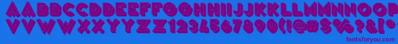 VarietРІArtist Font – Purple Fonts on Blue Background