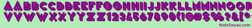 VarietРІArtist Font – Purple Fonts on Green Background