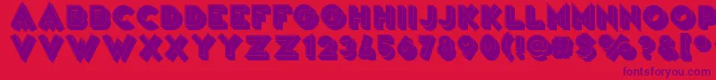 VarietРІArtist Font – Purple Fonts on Red Background