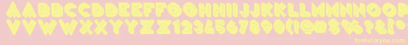 VarietРІArtist Font – Yellow Fonts on Pink Background