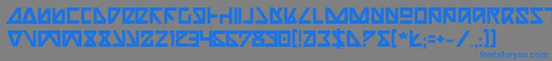 NickTurboBold-Schriftart – Blaue Schriften auf grauem Hintergrund