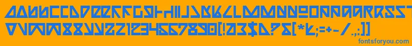 More about NickTurboBold Font NickTurboBold Font – Blue Fonts on Orange Background