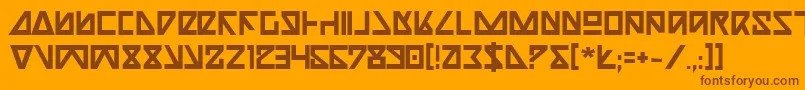 NickTurboBold Font – Brown Fonts on Orange Background
