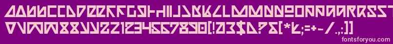 NickTurboBold Font – Pink Fonts on Purple Background