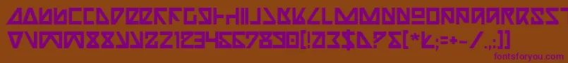 NickTurboBold Font – Purple Fonts on Brown Background