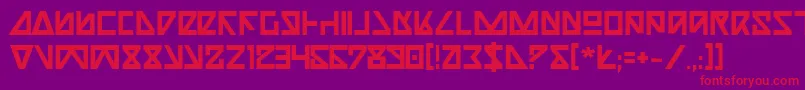 NickTurboBold Font – Red Fonts on Purple Background