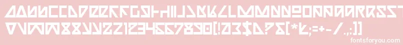 NickTurboBold-Schriftart – Weiße Schriften auf rosa Hintergrund