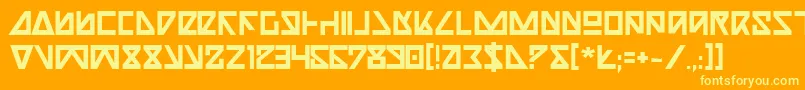 NickTurboBold Font – Yellow Fonts on Orange Background