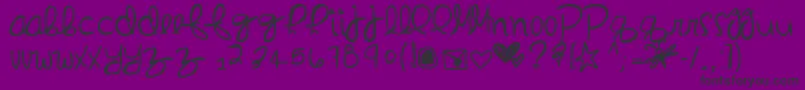 Inmydreams Font – Black Fonts on Purple Background