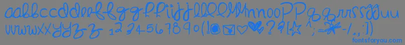 Inmydreams Font – Blue Fonts on Gray Background