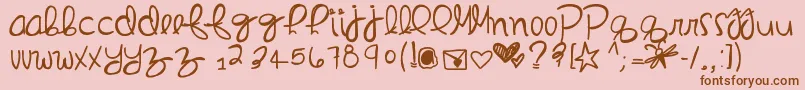 Inmydreams Font – Brown Fonts on Pink Background