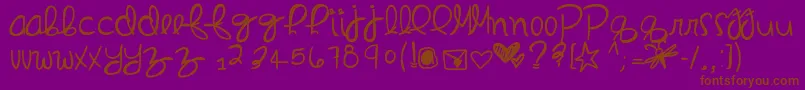 Inmydreams Font – Brown Fonts on Purple Background